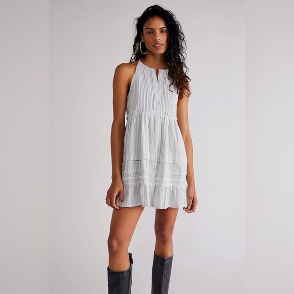 Free People Desert Days Stripe Mini Dress - Picture 1 of 4